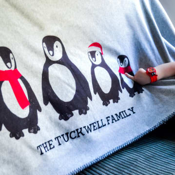 Personalised Family Christmas Blanket
