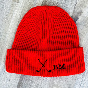 Personalised Initials Golf Beanie Hat