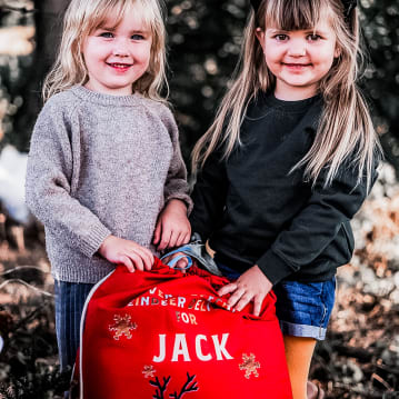Personalised Reindeer Christmas Sack