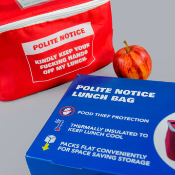 Polite Notice Lunch Bag