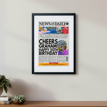 Personalised "Birthday" Newspaper Front Page