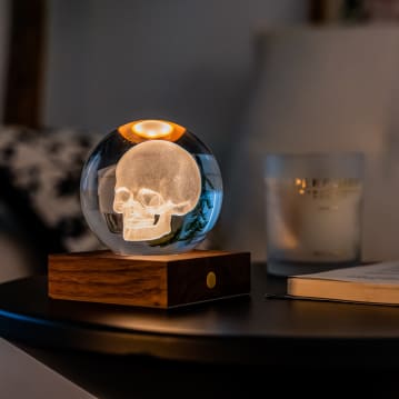 Skull Amber Crystal Light