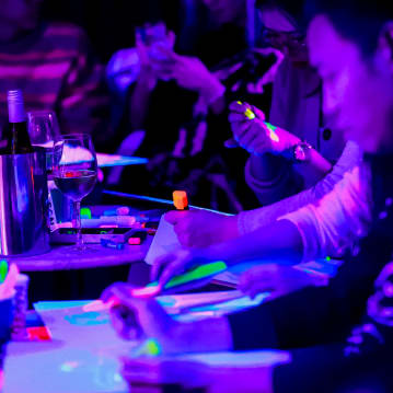 Naked Neon Life Drawing