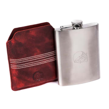 Buffalo Leather Cricket Hip Flask
