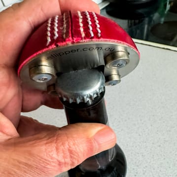 Half Cricket Ball Bottle Opener