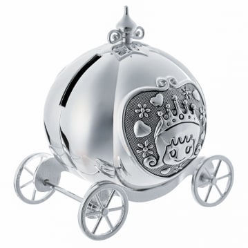 Silver Plated Coach Money Box
