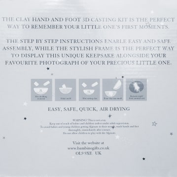 White Triple Baby Photo Frame & Casting Kit