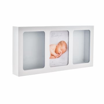 White Triple Baby Photo Frame & Casting Kit