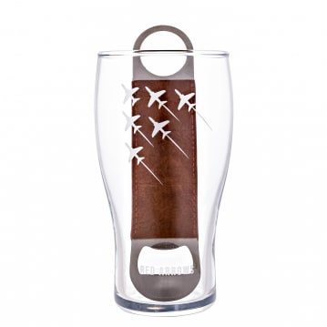 RAF Red Arrows Etched Pint Glass & Bottle Opener Set