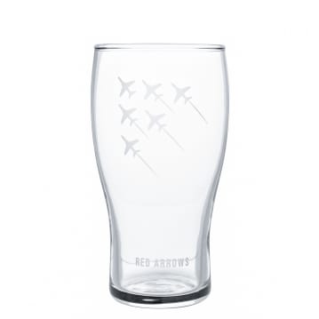 RAF Red Arrows Etched Pint Glass & Bottle Opener Set