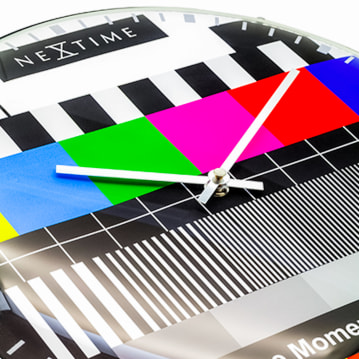 Testpage Dome Glass Multicolour Wall Clock