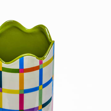 Raspberry Blossom Multi Coloured Vase