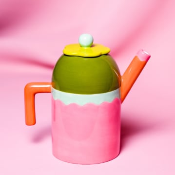 Raspberry Blossom Flower Tea Pot