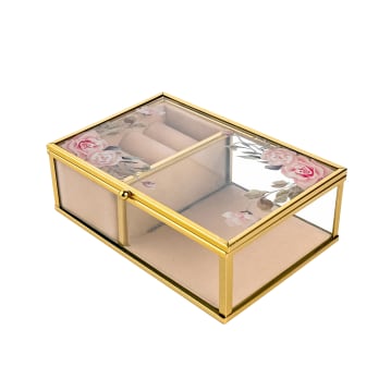 Classic Floral Glass Jewellery Boxes