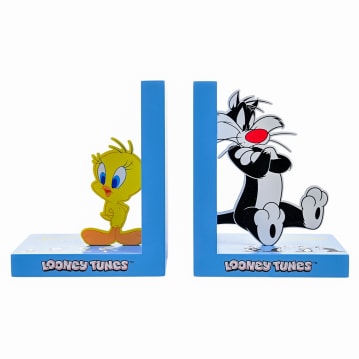 Warner Bros Looney Tunes Tweety And Sylvester Wooden Bookends