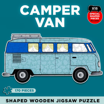 Campervan Shaped Wooden Jigsaw Puzzle