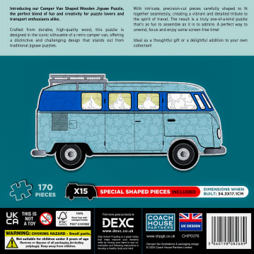 Campervan Shaped Wooden Jigsaw Puzzle