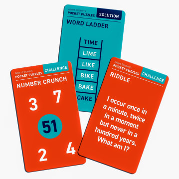 Set of 50 Puzzle Challenges in a Tin
