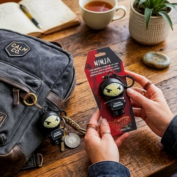 Ninja Calming Warrior Voodoo Stress Doll Keyring