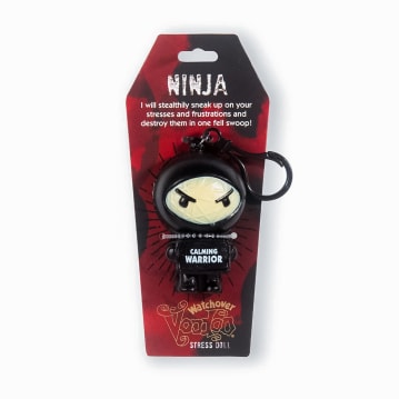 Ninja Calming Warrior Voodoo Stress Doll Keyring