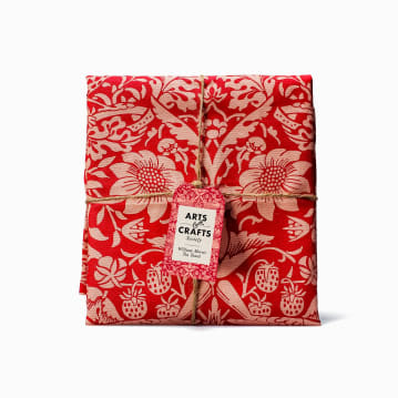 William Morris Raspberry Recycled Cotton Tea Towel