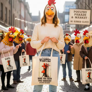 Wallace & Gromit Feathers Recycled Cotton Shopper Bag