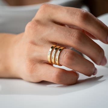 Personalised Family Names Ring