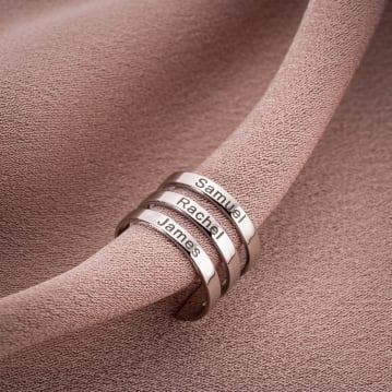 Personalised Family Names Ring