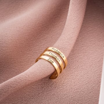 Personalised Family Names Ring