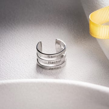 Personalised Family Names Ring