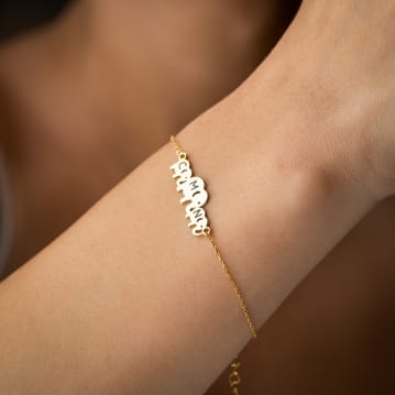 Personalised Mama & Kids Elephant Bracelet with Initials