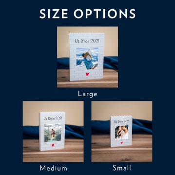 Personalised "Us Since…" LEGO Brick Photo Upload Blocks