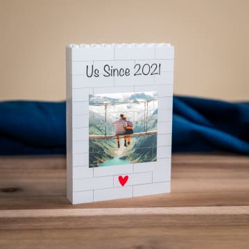 Personalised "Us Since…" LEGO Brick Photo Upload Blocks
