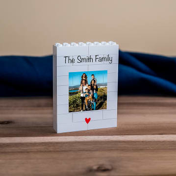 Personalised "The Family" LEGO Brick Photo Upload Blocks