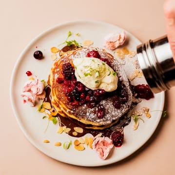 Sweet Pancakes and Prosecco for Two