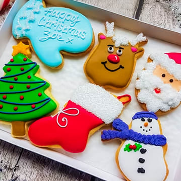 Personalised Christmas Assorted Hand-Iced Cookie Letterbox Gift