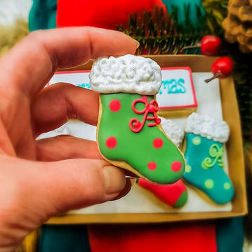 Mini Christmas Stockings - Hand-Iced Cookie Letterbox Gift