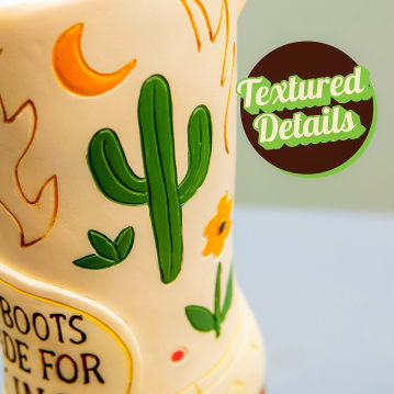 Giddy Up and Party Cowgirl Boot Vase
