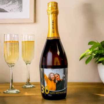 Personalised Photo Upload 30th Birthday Prosecco