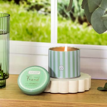 Tin Candle For a Lovely Friend - Botanical Breeze