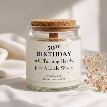 Funny 50th Birthday Candle - Still Turning Heads