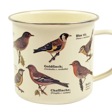 Garden Birds Enamel Mug