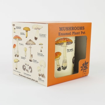 Mushroom Enamel Plant Pot