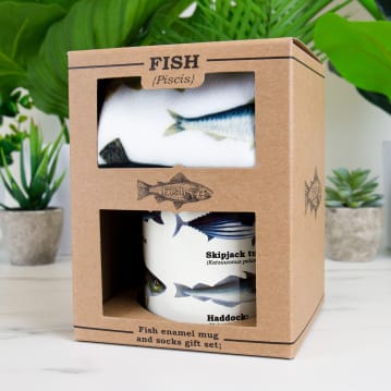 Fish Mug And Socks Gift Set