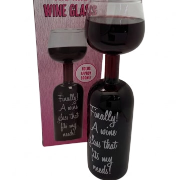 XXL Wine Bottle Glass