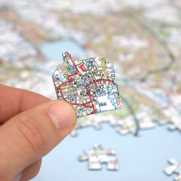 Personalised Jigsaw Puzzle 255 Pc Map 