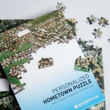 Personalised Jigsaw Puzzle 255 Pc Map 