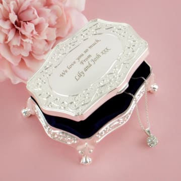 Personalised Antique Finish Trinket Box