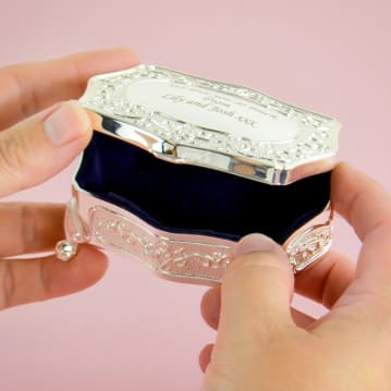 Personalised Antique Finish Trinket Box