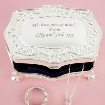Personalised Antique Finish Trinket Box